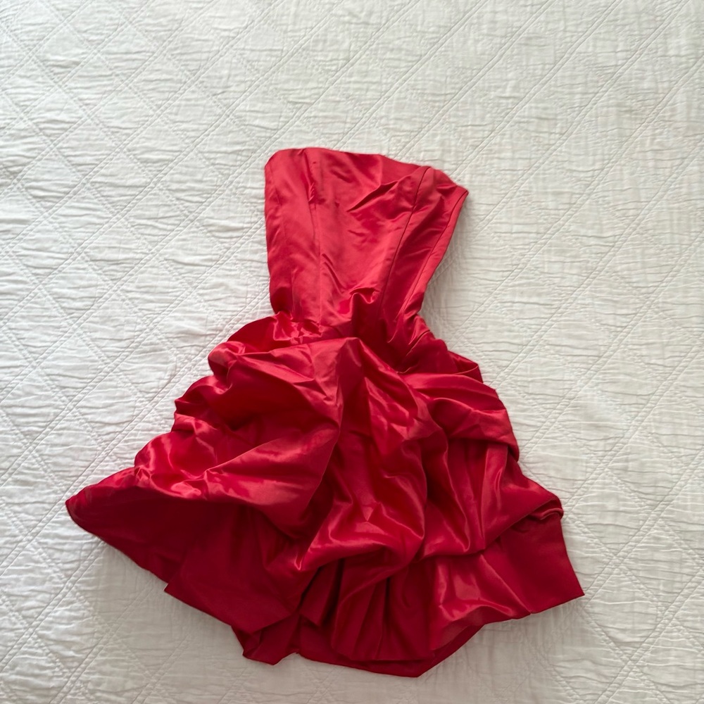 vintage y2k Gunne Sax red mini ruffle dress!